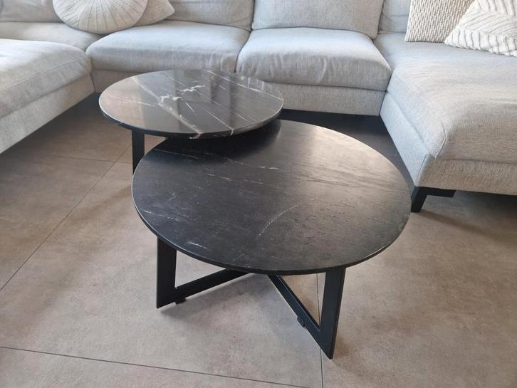 By-Boo Salontafels - Set van 2, Huis en Inrichting, Tafels | Salontafels, Minder dan 50 cm, 50 tot 100 cm, 50 tot 100 cm, Rond