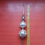 Oude glazen kerstboompiek met 2 bollen, Diversen, Kerst, Ophalen of Verzenden, Gebruikt