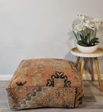 Kelim berber poef, vintage zitkussen uit marokko, Huis en Inrichting, Ophalen of Verzenden, Zo goed als nieuw, 50 tot 75 cm, 50 tot 75 cm