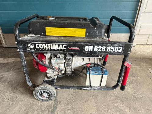 Contimac 7000W benzine aggregaat - Honda - Slechts 300 uur!, Doe-het-zelf en Verbouw, Aggregaten, Gebruikt, Benzine, Minder dan 5 kVA