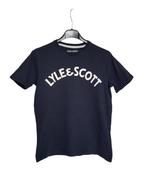 Prachtig donker blauw LYLE & SCOTT shirt draagmaat 152., Kinderen en Baby's, Kinderkleding | Maat 152, Jongen, Zo goed als nieuw