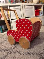 Houten poppenwagen met stippen, Ophalen of Verzenden, Gebruikt, Jongen of Meisje