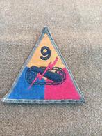 US 9th armored division patch green back, Verzamelen, Verzenden, Landmacht, Amerika, Embleem of Badge