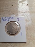 10 Milliemes 1941 Egypte, Postzegels en Munten, Munten | Afrika, Egypte, Ophalen of Verzenden, Losse munt