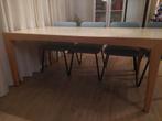 Uitschuifbare Formica Uitschuiftafel, Tafel 165-225x90, Huis en Inrichting, Ophalen, Overige materialen, Gebruikt, Vintage