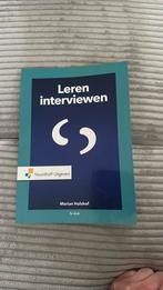 Marian Hulshof - Leren interviewen, Ophalen of Verzenden, Zo goed als nieuw, Marian Hulshof