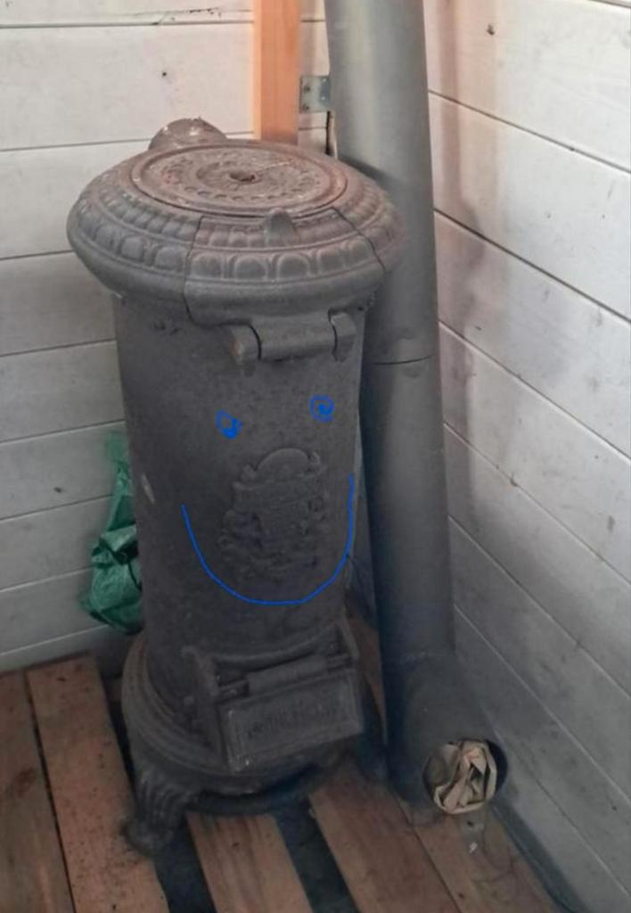 Potkachel op hout - Klassieke Houtkachel, Huis en Inrichting, Kachels, Gebruikt, Vrijstaand, Potkachel, Hout, Ophalen