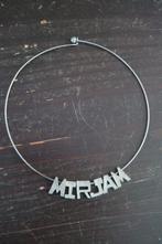 Zilverkleurige ketting met de naam Mirjam, Ophalen of Verzenden, Zo goed als nieuw, Zilver, Overige materialen