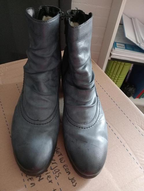 Prachtige, blauwe, gevoerde Rieker laarsjes, mt 42, MOET WEG, Kleding | Dames, Schoenen, Zo goed als nieuw, Lage of Enkellaarzen