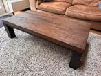 Robuuste salontafel met metalen frame 140cm, Ophalen, Robuust, industrieel, Gebruikt, 100 tot 150 cm