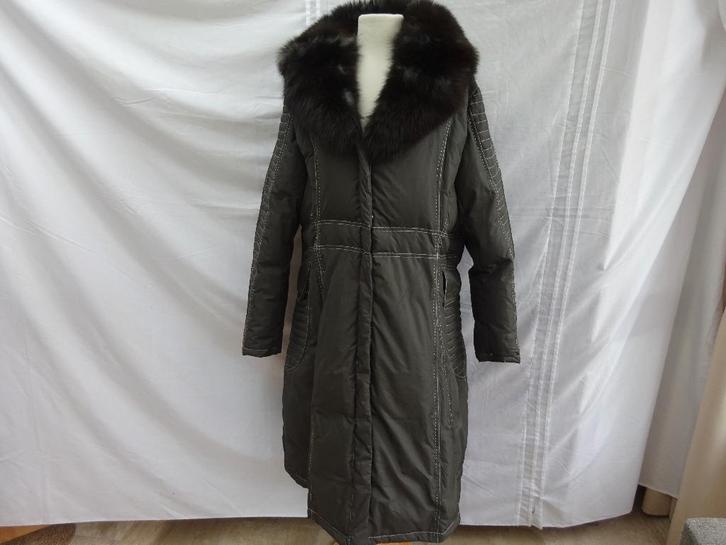 DAN WEAR - a line- bruin gevoerd dons winterjas - maat 46/48, Kleding | Dames, Jassen | Winter, Zo goed als nieuw, Maat 46/48 (XL) of groter