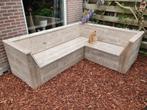 Unieke loungebank, complete loungeset van steigerhout, Ophalen, Nieuw, Steigerhout, Loungeset