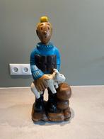 Kuifje & Bobbie Houten Beelden Set - Handgesneden Vintage, Ophalen