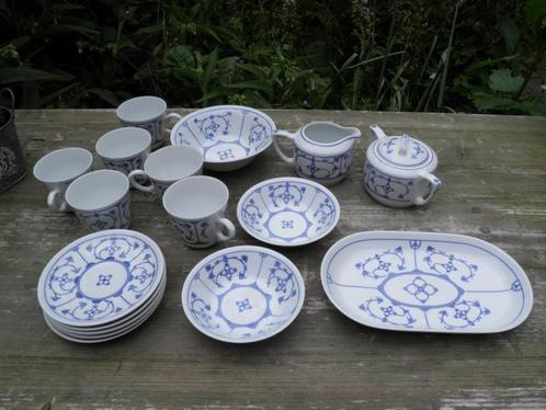 Deelservies, blauw saks e.d., Huis en Inrichting, Keuken | Servies, Zo goed als nieuw, Overige typen, Overige stijlen, Ophalen of Verzenden