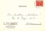 D. van Niekerk, Waddinxveen - 02.1954 - briefkaart, Ophalen of Verzenden, Briefkaart