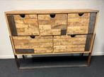 Mango Houten Dressoir met 5 Laden, Huis en Inrichting, Kasten | Dressoirs, Ophalen, Gebruikt, 100 tot 150 cm, Met lade(s)