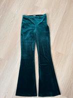 Loavies Groene Velvet Flared Broek Maat m, Ophalen of Verzenden, Zo goed als nieuw, Maat 36 (S), Lang