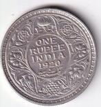 India, 1 Rupee, 1920, zilver, Postzegels en Munten, Munten | Azië, Zilver, Ophalen of Verzenden, Losse munt, Zuid-Azië