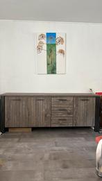 Dressoir grijsbruin, lengte 216,5, breedte 50 cm, Huis en Inrichting, Kasten | Dressoirs, Ophalen, Overige materialen, Gebruikt