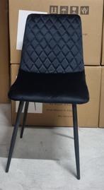 Nieuw! Zwarte Velvet Eetkamerstoelen, Huis en Inrichting, Stoelen, Mevsim Store, Metaal, Zwart, Nieuw
