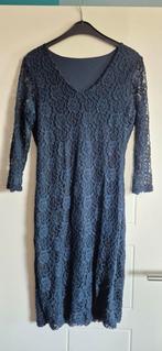 Blauwe kanten jurk maat M, Maat 38/40 (M), Blauw, Ophalen of Verzenden, Gedragen