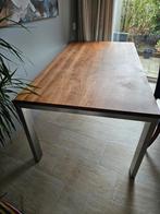 Massief kersenhouten tafel 180x100m, Ophalen, Gebruikt, 100 tot 150 cm, Vijf personen of meer