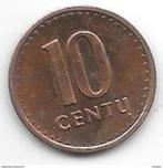 lithuania 10 centu 1991 km 88 unc/ms63, Postzegels en Munten, Verzenden, Overige landen, Losse munt