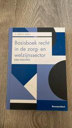 Basisboek recht in de zorg- en welzijnssector, Boeken, Studieboeken en Cursussen, Ophalen of Verzenden, Beta, Zo goed als nieuw
