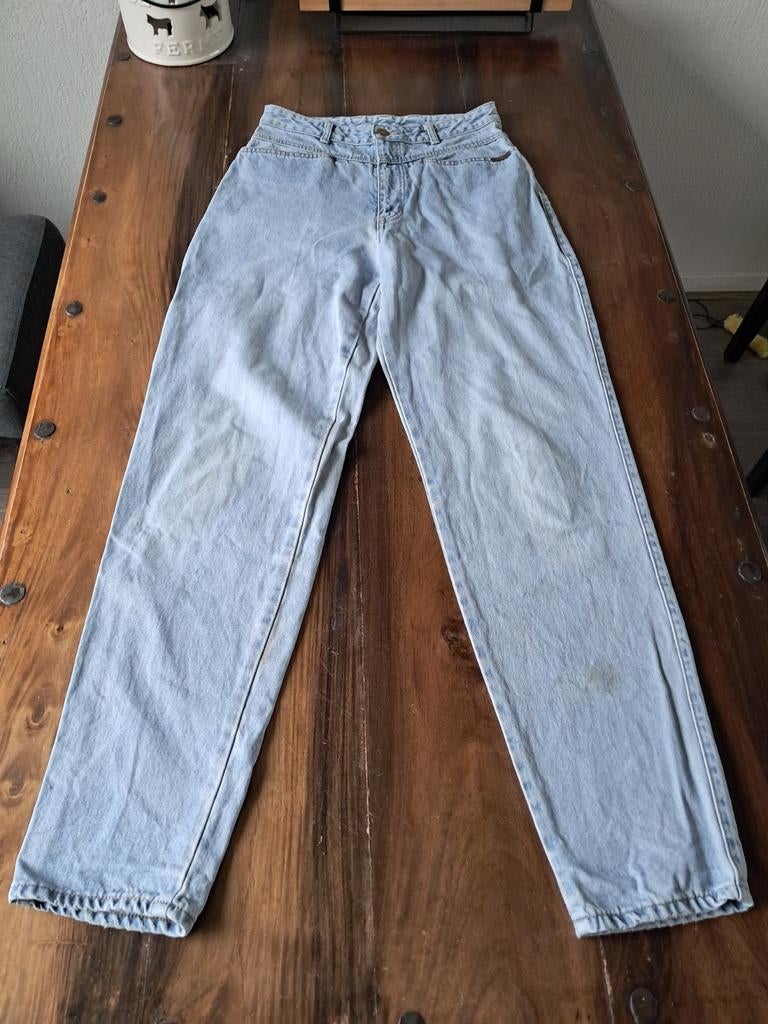 Mom jeans Edwin International 90s vintage, Ophalen of Verzenden, Zo goed als nieuw, Blauw, W30 - W32 (confectie 38/40)