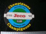 sticker Jeco loo conserven horst champignons, Verzamelen, Verzenden, Zo goed als nieuw, Bedrijf of Vereniging