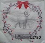 Servetten decoupage/bullet journal – hert "Welcome" L1720, Verzenden, Nieuw, Materiaal