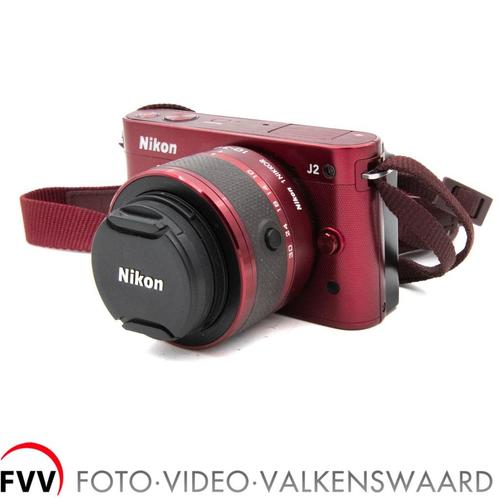 Nikon 1 J2 red + 10-30 mm f/ 3.5-5.6 VR, Audio, Tv en Foto, Fotocamera's Digitaal, Gebruikt, Nikon, Minder dan 4 keer, Ophalen of Verzenden