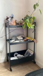 IKEA Black Rolling Shelf, Ophalen, Zo goed als nieuw