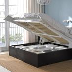 IKEA MALM Ottoman bed 140x200 - Zwartbruin, Huis en Inrichting, Ophalen, Gebruikt