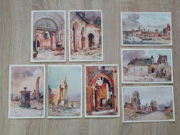 8 x Frankrijk Eerste Wereldoorlog. Set kunst kaarten   beschikbaar voor biedingen