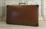 Antieke Franse koffer bruin stevig en goed sluitend, Gebruikt, Ophalen of Verzenden, Minder dan 35 cm, Minder dan 50 cm