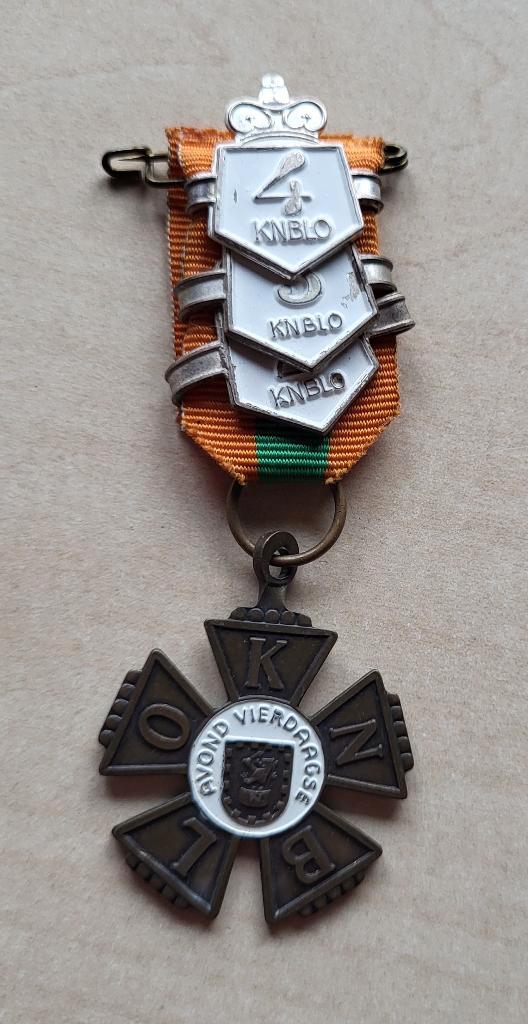 KNBLO Avondvierdaagse 4 5  medaille, Postzegels en Munten, Penningen en Medailles, Overige materialen, Ophalen of Verzenden