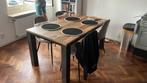 Eetkamertafel Luc - antraciet/eikenkleur - 77x159x90 cm, Huis en Inrichting, Tafels | Eettafels, Ophalen, 50 tot 100 cm, Zo goed als nieuw