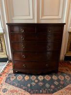 ANTIEKE ENGELSE COMMODE LADENKAST MAHONIE RONDE VOORZIJDE, Antiek en Kunst, Antiek | Meubels | Kasten, Ophalen