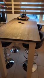Bartafel 150x80x110 + 6 barkrukken, Huis en Inrichting, Tafels | Eettafels, Ophalen, Gebruikt, 100 tot 150 cm, 50 tot 100 cm