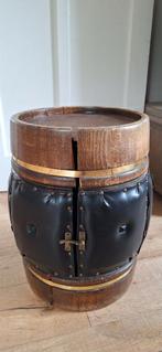 Wijnvat drankvat wiskeyvat bijzettafel eikenhout, Ophalen, Zo goed als nieuw, Minder dan 50 cm