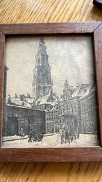 Pentekening Martinitoren Groningen 20x17cm, Ophalen of Verzenden