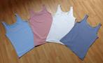 4 Zonnehemdjes Damestopjes Hemdjes Tops Topjes Maat S, Ophalen of Verzenden, Zo goed als nieuw, Blauw, Zonder mouw