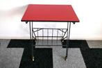 TV lectuur tafeltje - jaren 60 België, Huis en Inrichting, Ophalen, Gebruikt, Metaal of Aluminium, Vintage