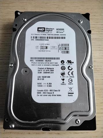 80 GB IDE harde schijf beschikbaar voor biedingen