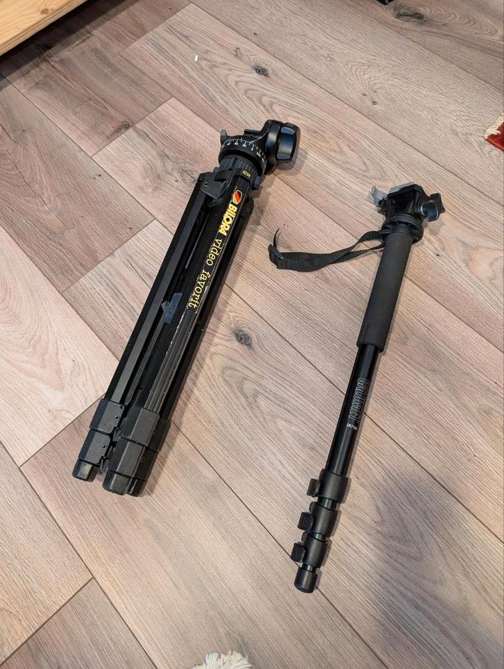 Camera statieven - videostatief eenbeenstatief, Audio, Tv en Foto, Fotografie | Statieven en Balhoofden, Gebruikt, Driepoot, Minder dan 150 cm
