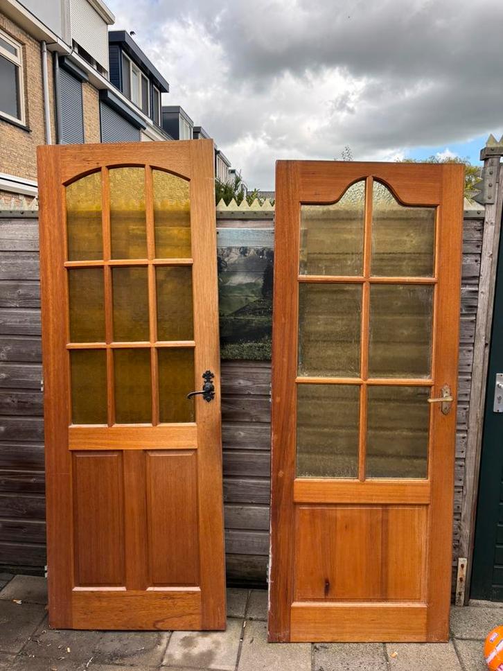 Deuren gebruikt, Doe-het-zelf en Verbouw, Deuren en Horren, Gebruikt, Binnendeur, 200 tot 215 cm, Minder dan 80 cm, Hout, Vouwdeur