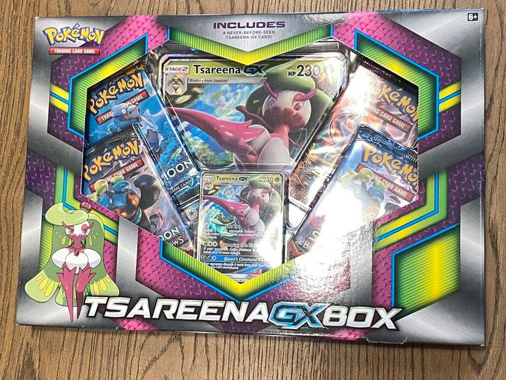 Pokémon Tsareena GX box, nieuw en sealed, Hobby en Vrije tijd, Verzamelkaartspellen | Pokémon, Nieuw, Overige typen, Foil, Ophalen of Verzenden