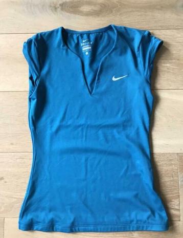 Nike sporttop t shirt puur blauw NIEUW Maat 36-38 beschikbaar voor biedingen