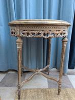 Koffie tafel tafeltje Louis XV hardstenen rond blad, Verzenden